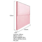 Cabeceira Queen Bali P02 160 Cm Para Cama Box Suede - Doce So