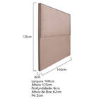 Cabeceira Queen Bali P02 160 Cm Para Cama Box Suede - Doce So