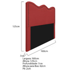 Cabeceira Queen Bari P02 160 Cm Para Cama Box Corano - Doce S