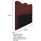 Cabeceira Queen Bari P02 160 Cm Para Cama Box Suede - Amarena