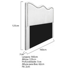 Cabeceira Queen Bari P02 160 Cm Para Cama Box Suede - Amarena