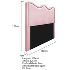 Cabeceira Queen Bari P02 160 Cm Para Cama Box Suede - Doce So