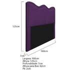 Cabeceira Queen Bari P02 160 Cm Para Cama Box Suede - Doce So
