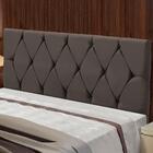 Cabeceira Queen Bia Bege Pena 1,60m