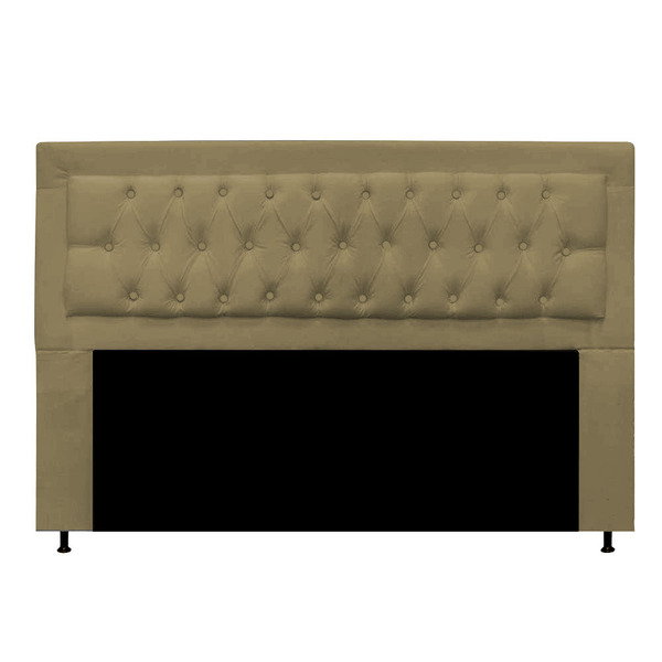 Cabeceira Queen Bianca 160 Cm Suede Bege - D A Decor