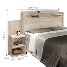 Cabeceira Queen Box Nicho Charlotte Avelã Mad