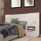 Cabeceira Queen Branca Ripada Lucius Caemmun