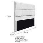 Cabeceira Queen Brick P02 160 Cm Para Cama Box Suede - Amaren