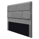Cabeceira Queen Brick P02 160 Cm Para Cama Box Suede - Amaren