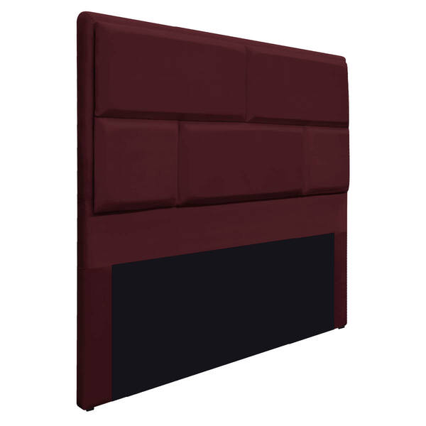 Cabeceira Queen Brick P02 160 Cm Para Cama Box Suede - Amaren