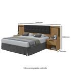 Cabeceira Queen Calitan Com 2 Mesas De Apoio E Led - Móveis L