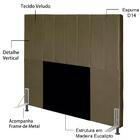 Cabeceira Queen Cama Box 160x128cm Jade Veludo Dc