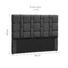 Cabeceira Queen Carlotta Suede Preto