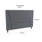 Cabeceira Queen Celine Cinza