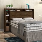 Cabeceira Queen Com Nichos Betina Vj Móveis Castanho