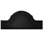 Cabeceira Queen Com Tachas Estilo Provençal Suede Preto 160 X