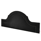 Cabeceira Queen Com Tachas Estilo Provençal Suede Preto 160 X