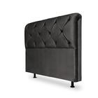 Cabeceira Queen Daiana 160cm Suede Preto – Fdecor