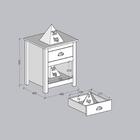 Cabeceira Queen E 02 Mesas Cabeceira Madeira Maciça Milani St