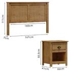 Cabeceira Queen E 02 Mesas Cabeceira Madeira Maciça Milani St