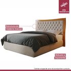 Cabeceira Queen Em Madeira Maciça  Amêndoa Mel