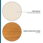 Cabeceira Queen Em Madeira Maciça E Palha Natural Viena Mel