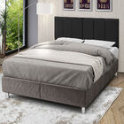 Cabeceira Queen Estofada 160cm Tecido Sued Preto Laura