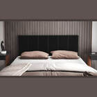 Cabeceira Queen Estofada 160cm Tecido Sued Preto Laura