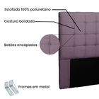 Cabeceira Queen Estofada Arsenal 160 Cm Veludo Violeta - Next
