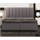 Cabeceira Queen Estofada Cama Box Modulada Courissimo Marrom