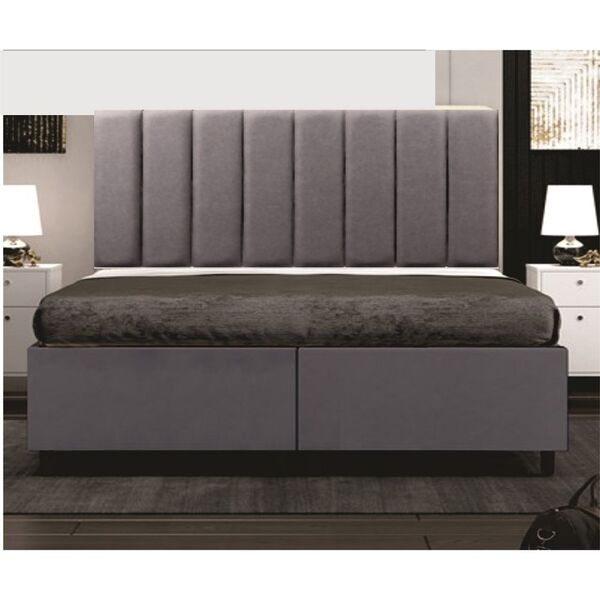 Cabeceira Queen Estofada Cama Box Modulada Courissimo Marrom