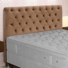 Cabeceira Queen Estofada Embaixatriz  Bege