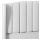 Cabeceira Queen Estofada Grey 160 Cm Para Cama Box Sintético