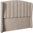 Cabeceira Queen Estofada Grey 160 Cm Para Cama Box Veludo Bege