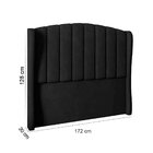 Cabeceira Queen Estofada Grey 160 Cm Para Cama Box Veludo Pre