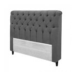 Cabeceira Queen Estofada Imperatriz  Cinza Escuro