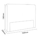 Cabeceira Queen Estofada Imperatriz  Cinza Escuro