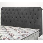 Cabeceira Queen Estofada Imperatriz  Cinza Escuro