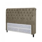 Cabeceira Queen Estofada Imperatriz  Marrom Taupe