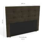 Cabeceira Queen Estofada Mona Ii Pena Café