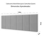 Cabeceira Queen Estofada Palha Suede Painel Para Cama Box Vie