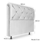 Cabeceira Queen Estofada Para Cama Box Daiana 160 Cm Sintétic
