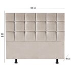 Cabeceira Queen Estofada Para Cama Box Espanha 160 Cm   Suede