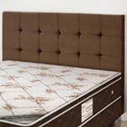 Cabeceira Queen Estofada Slim  Marrom Chocolate