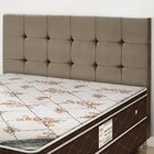 Cabeceira Queen Estofada Slim  Marrom Taupe