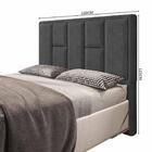 Cabeceira Queen Estofada Suede Cinza Chumbo Ibiza Framar