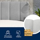 Cabeceira Queen Estofada Uvaia Cabecasa Madeiraoriginals Cinza