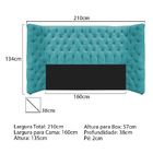 Cabeceira Queen Everest P02 160 Cm Para Cama Box Suede - Doce
