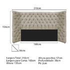 Cabeceira Queen Everest P02 160 Cm Para Cama Box Suede - Doce