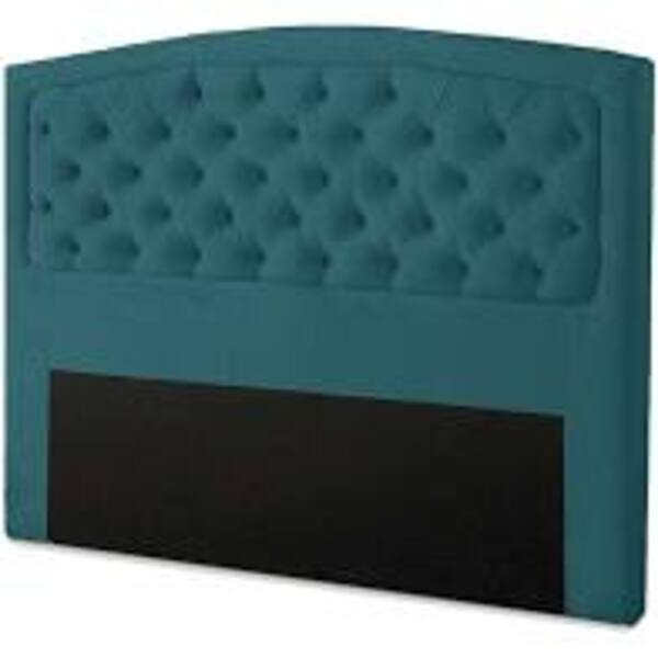 Cabeceira Queen Geovana 160 Cm Suede Azul Turquesa- D A Decor